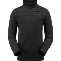 Spyder Men's Encore Half Zip Fleece Jacket -Outdoor Ski Shop 191252001 encore halfz flc blk