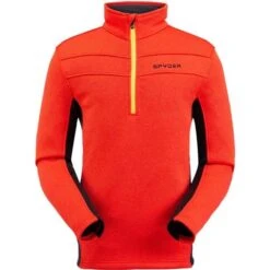 Spyder Men's Encore Half Zip Fleece Jacket -Outdoor Ski Shop 191252644 encore halfz flc ebny volc