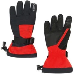 Spyder Boys Overweb Ski Glove 18 Spyder Boys Overweb Ski Glove -Outdoor Ski Shop 197046 spyn overweb glv volcano l
