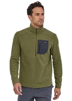 Patagonia Men's R1 Air Zip-Neck -Outdoor Ski Shop 2122 patagonia mensr1airzipneck palogreen2