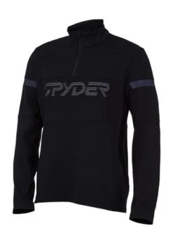 Spyder Men's Speed Half Zip Fleece Jacket -Outdoor Ski Shop 2122 spyder mensspeedhalfzipfleecejacket black2