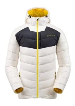 Spyder Men's Timeless Hoodie Down Jacket - 2021 Model -Outdoor Ski Shop fw2021 spyder menstimelesshoodiedownjacket white