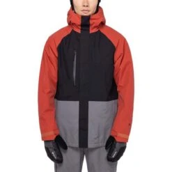 686 Men's GTX Core Shell Jacket -Outdoor Ski Shop fw23 686 mensgtxcoreshelljacket brickredcolorblock 3