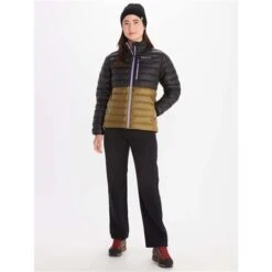 Marmot Women's Highlander Jacket -Outdoor Ski Shop fw23 marmot womenshighlanderjacket blackmilitarygreen 3