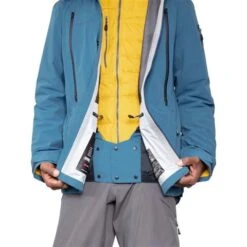 Obermeyer Men's Highlands Shell Jacket -Outdoor Ski Shop fw23 obermeyer menshighlandsshelljacket blueagave 4