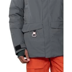 Obermeyer Men's Ridgeline Jkt W/ Faux Fur -Outdoor Ski Shop fw23 obermeyer mensridgelinejacketwithfauxfur coal 3