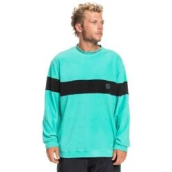 Quiksilver Men's Flame On Fleece -Outdoor Ski Shop fw23 quiksilver mensflameonfleece poolgreen 1