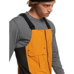 Quiksilver Men's Utility Bib -Outdoor Ski Shop fw23 quiksilver mensutilitybib buckthornbrown 3