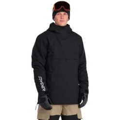 Spyder Men's All Out Anorak -Outdoor Ski Shop fw23 spyder mensalloutanorak black 1