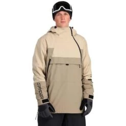 Spyder Men's All Out Anorak -Outdoor Ski Shop fw23 spyder mensalloutanorak timberwolf 1
