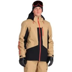 Spyder Men's Anthem GTX Insulated Jacket -Outdoor Ski Shop fw23 spyder mensanthemgtxinsulatedjacket tanninblack 1