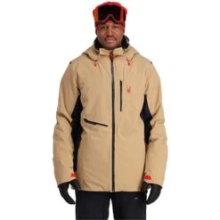 Spyder Men's Avid Jacket 23 Spyder Men's Avid Jacket -Outdoor Ski Shop fw23 spyder mensavidjacket tanninblack 1