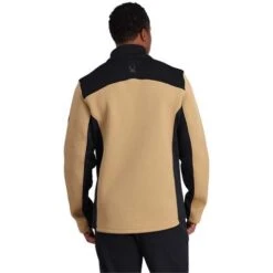 Spyder Men's Encore Half Zip Fleece Jacket -Outdoor Ski Shop fw23 spyder mensencorehalfzipfleecejacket blacktannin 2