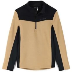 Spyder Men's Encore Half Zip Fleece Jacket -Outdoor Ski Shop fw23 spyder mensencorehalfzipfleecejacket blacktannin 3