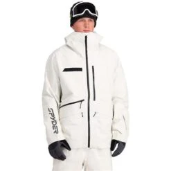 Spyder Men's Sanction Jacket -Outdoor Ski Shop fw23 spyder menssanctionjacket vanillaice 1