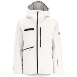 Spyder Men's Sanction Jacket -Outdoor Ski Shop fw23 spyder menssanctionjacket vanillaice 4