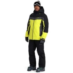 Spyder Men's Seventy - Eight Jacket -Outdoor Ski Shop fw23 spyder mensseventyeightjacket blackcitron 3