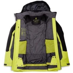 Spyder Men's Seventy - Eight Jacket -Outdoor Ski Shop fw23 spyder mensseventyeightjacket blackcitron 5