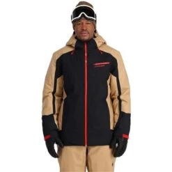 Spyder Men's Seventy - Eight Jacket -Outdoor Ski Shop fw23 spyder mensseventyeightjacket blacktannin 1