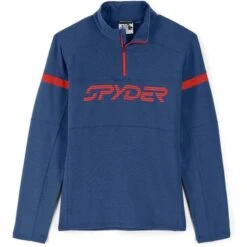 Spyder Men's Speed Half Zip Fleece Jacket -Outdoor Ski Shop fw23 spyder mensspeedhalfzipfleecejacket abyssvolcano 3