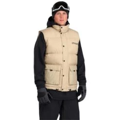 Spyder Men's Windom Down Insulated Jacket -Outdoor Ski Shop fw23 spyder menswindomdowninsulatedvest safari 1