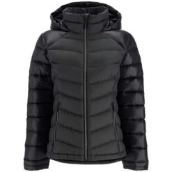 Spyder Women's Timeless Hoodie Down Jacket -Outdoor Ski Shop fw23 spyder womenstimelesshoodiedownjacket black 3