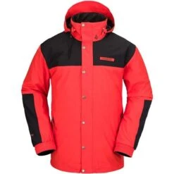 Volcom Men's Longo Gore-Tex Jacket -Outdoor Ski Shop fw23 volcom menslongogoretexjacket orangeshock 1