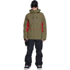 Volcom Men's TDS 2L Gore-Tex Jacket -Outdoor Ski Shop fw23 volcom menstds2lgoretexjacket darkteak 3