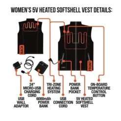 Action Heat ActionHeat 5V Battery Heated Softshell Vest - Women's -Outdoor Ski Shop womens heated vest3